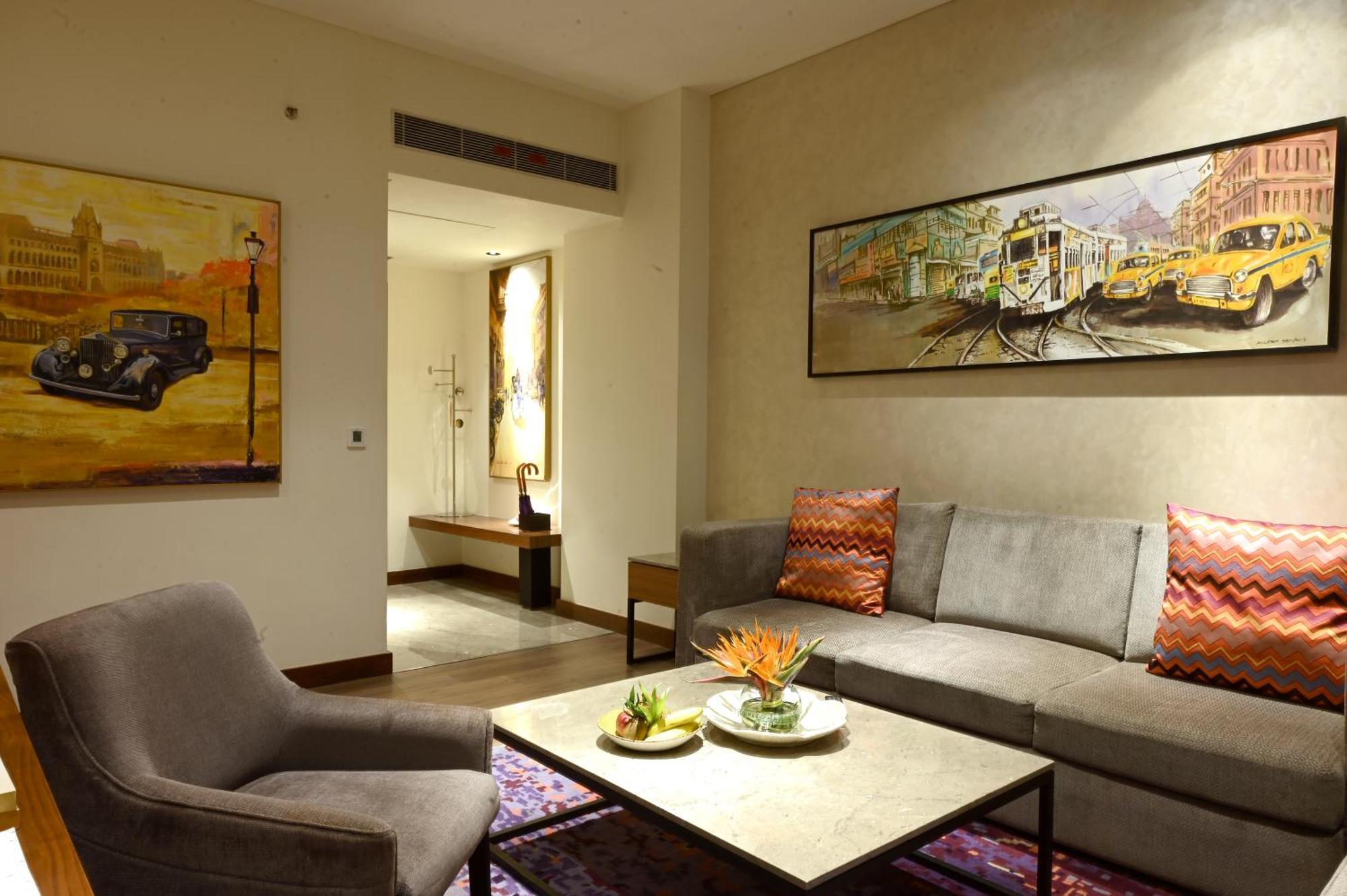 Vivanta Kolkata Em Bypass Eksteriør billede A living room at the hotel